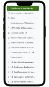 Handy mit Kursbild AEVO Weiterbildung